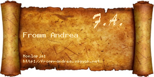 Fromm Andrea névjegykártya